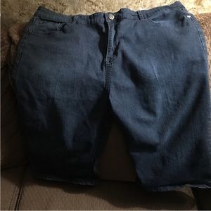 Phat Farm Men’s Dark Blue Denim Shorts Sz 40 great condition